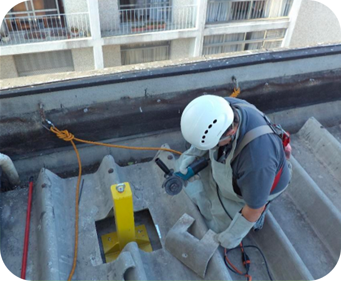 Linha de Vida para Telhados para Fibrocimento