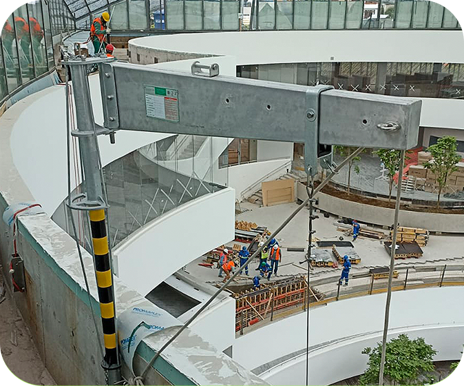 Davit de Ancoragem Hovertex: Segurança e Eficiência no Acesso Vertical